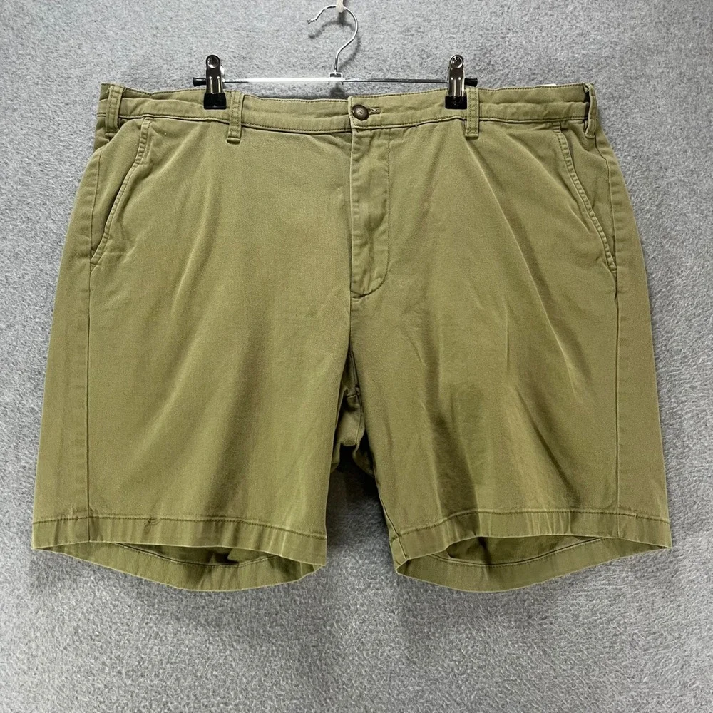 Nautica Shorts The Deck Short Mens 40 Green Khaki Stretch Chino Classic Casual